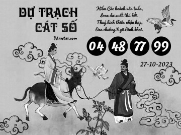 DỰ TRẠCH CÁT SỐ 27/10/2023