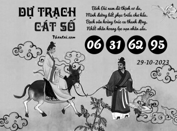 DỰ TRẠCH CÁT SỐ 29/10/2023