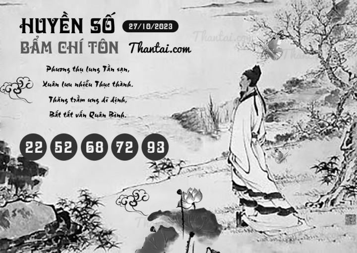 HUYỀN SỐ BẨM CHÍ TÔN 12/10/2023