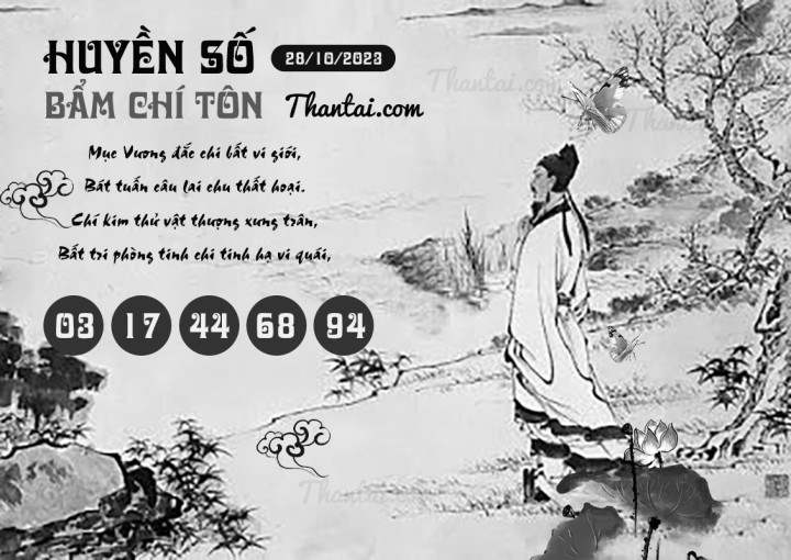 HUYỀN SỐ BẨM CHÍ TÔN 13/10/2023