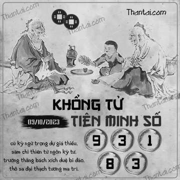 KHỔNG TỬ TIÊN MINH SỐ 09/10/2023