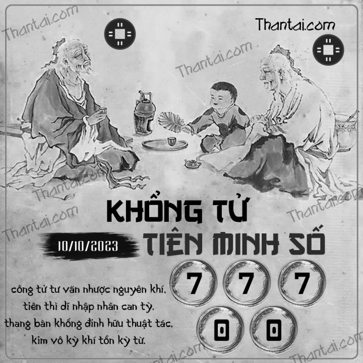 KHỔNG TỬ TIÊN MINH SỐ 25/09/2023
