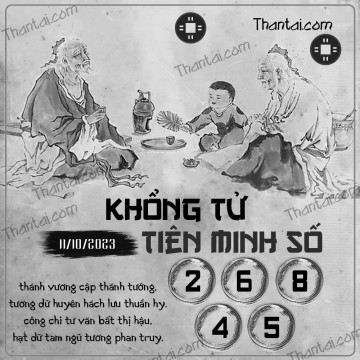 KHỔNG TỬ TIÊN MINH SỐ 11/10/2023