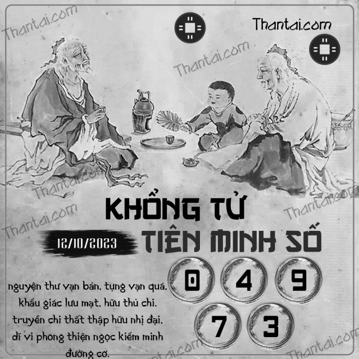 KHỔNG TỬ TIÊN MINH SỐ 27/09/2023