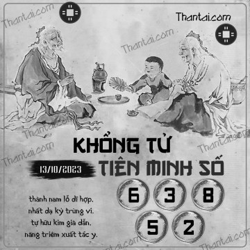 KHỔNG TỬ TIÊN MINH SỐ 13/10/2023