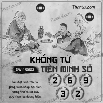 KHỔNG TỬ TIÊN MINH SỐ 24/10/2023