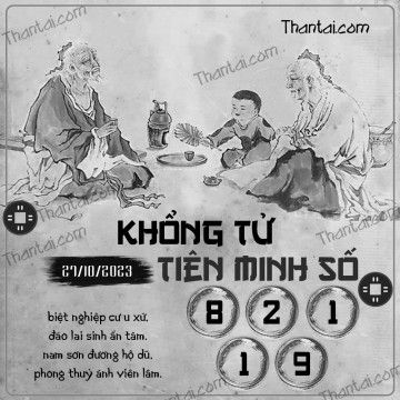 KHỔNG TỬ TIÊN MINH SỐ 27/10/2023