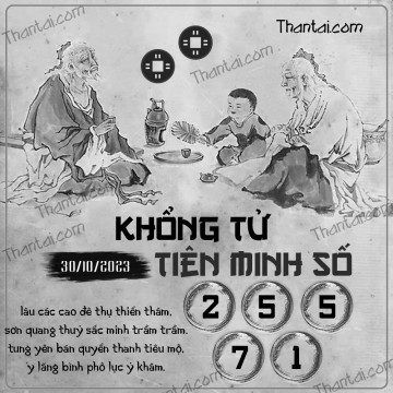 KHỔNG TỬ TIÊN MINH SỐ 30/10/2023