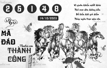 MÃ ĐÁO THÀNH CÔNG 14/10/2023