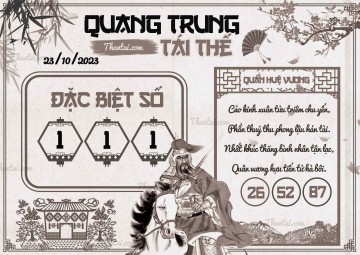 QUANG TRUNG TÁI THẾ 23/10/2023