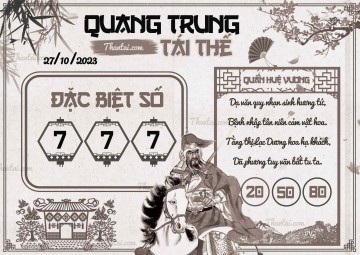 QUANG TRUNG TÁI THẾ 27/10/2023