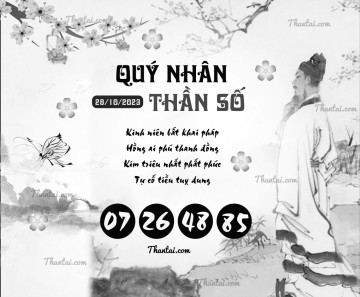 QUÝ NHÂN THẦN SỐ 28/10/2023