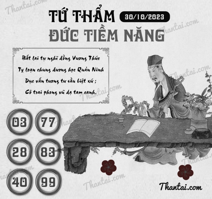 TỨ THẨM ĐỨC TIỀM NĂNG 15/10/2023