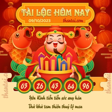 Tài Lộc Hôm Nay 09/10/2023