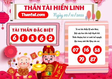 THẦN TÀI HIỂN LINH 09/10/2023