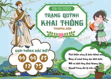 Trạng Quỳnh Khai Thông 09/10/2023