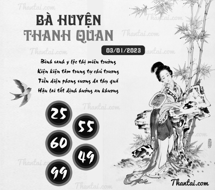 BÀ HUYỆN THANH QUAN 01/01/2023