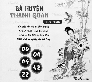 BÀ HUYỆN THANH QUAN 11/01/2023