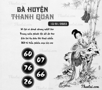 BÀ HUYỆN THANH QUAN 13/01/2023