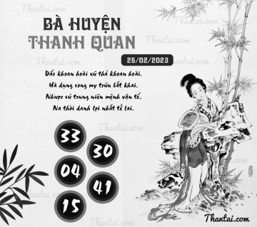 BÀ HUYỆN THANH QUAN 25/02/2023