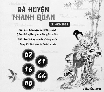 BÀ HUYỆN THANH QUAN 21/03/2023