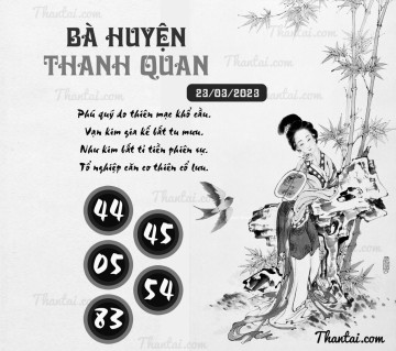 BÀ HUYỆN THANH QUAN 23/03/2023