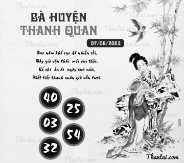 BÀ HUYỆN THANH QUAN 07/06/2023