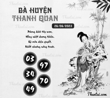 BÀ HUYỆN THANH QUAN 26/06/2023