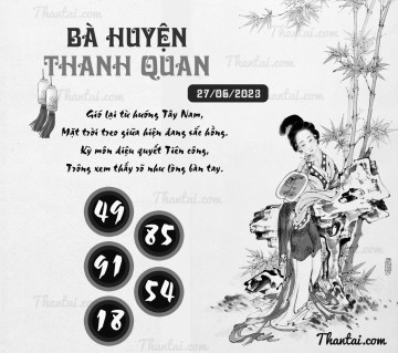 BÀ HUYỆN THANH QUAN 27/06/2023