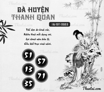 BÀ HUYỆN THANH QUAN 16/07/2023