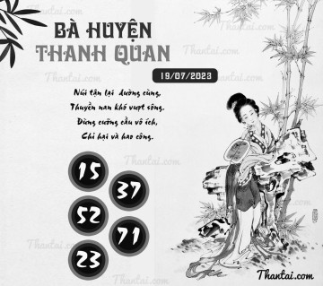 BÀ HUYỆN THANH QUAN 19/07/2023