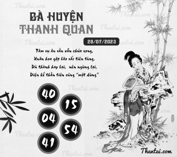 BÀ HUYỆN THANH QUAN 28/07/2023