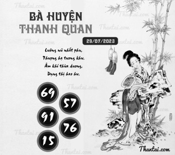 BÀ HUYỆN THANH QUAN 29/07/2023