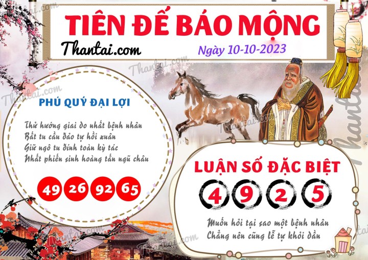 Tiên Đế Báo Mộng 25/09/2023