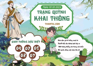 Trạng Quỳnh Khai Thông 10/10/2023