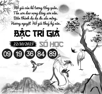 BẬC TRÍ GIẢ SỐ HỌC 22/10/2023