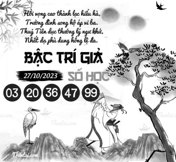 BẬC TRÍ GIẢ SỐ HỌC 27/10/2023