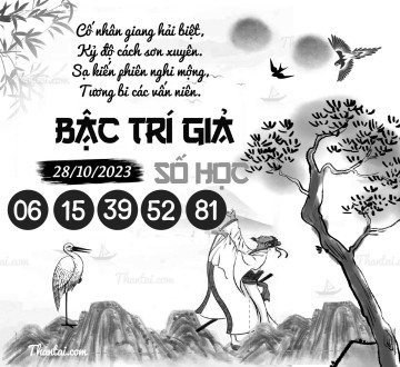 BẬC TRÍ GIẢ SỐ HỌC 28/10/2023