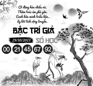 BẬC TRÍ GIẢ SỐ HỌC 29/10/2023