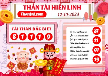 THẦN TÀI HIỂN LINH 12/10/2023