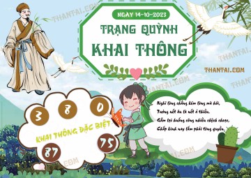 Trạng Quỳnh Khai Thông 14/10/2023