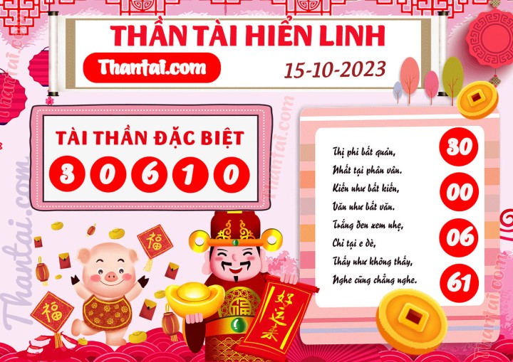 THẦN TÀI HIỂN LINH 30/09/2023