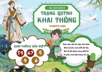 Trạng Quỳnh Khai Thông 16/10/2023