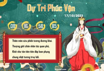 DỰ TRI PHÚC VẬN 17/10/2023