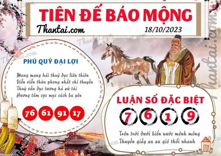 Tiên Đế Báo Mộng 03/10/2023
