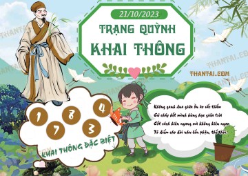 Trạng Quỳnh Khai Thông 21/10/2023