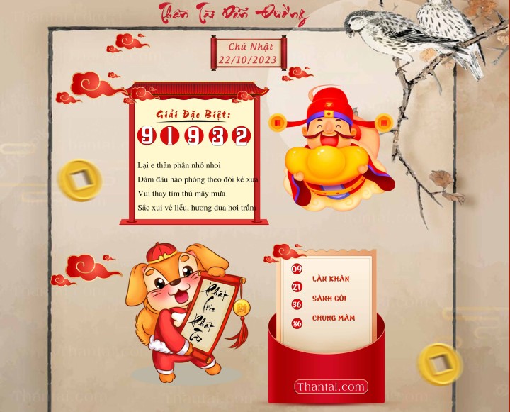 THẦN TÀI DẪN ĐƯỜNG 07/10/2023