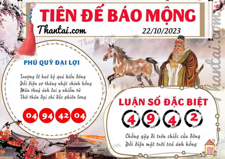 Tiên Đế Báo Mộng 07/10/2023