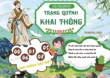 Trạng Quỳnh Khai Thông 22/10/2023