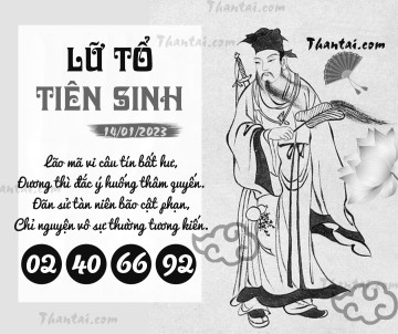 LỮ TỔ TIÊN SINH 14/01/2023